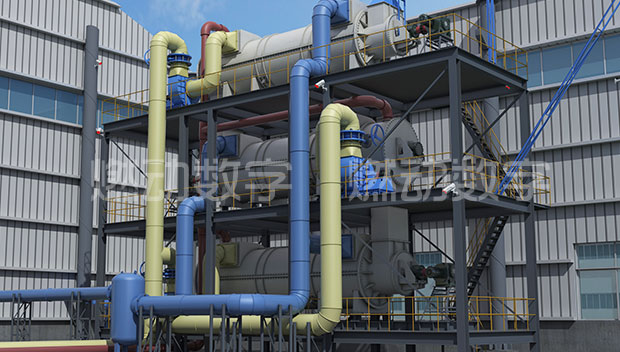 固廢熱解氣化工藝流程三維演示動畫 固廢熱解氣化工藝流程三維演示動畫