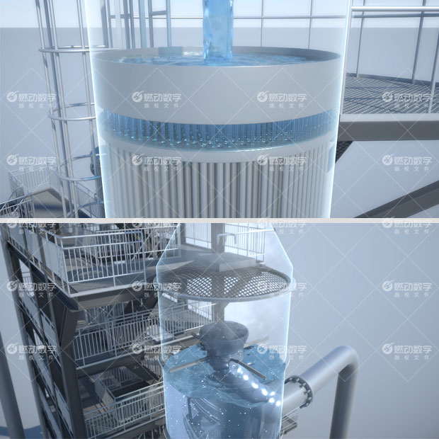 MVR蒸發結晶分鹽技術原理三維動畫