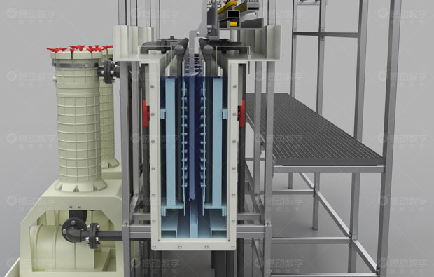 VCP垂直連續電鍍生產線工藝原理三維動畫 VCP垂直連續電鍍生產線工藝原理三維動畫